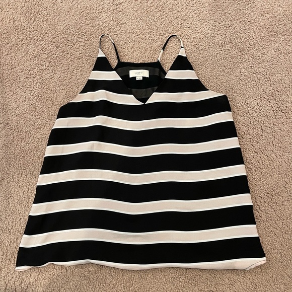 LOFT Tops - Women's LOFT V-neck stripe summer Cami Top